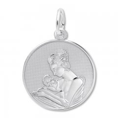 Mother & Baby Sterling Silver Charm