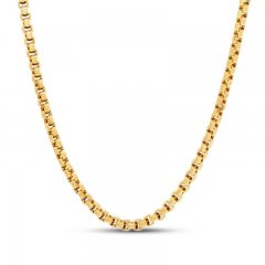 Box Chain Necklace 10K Yellow Gold 22" Length