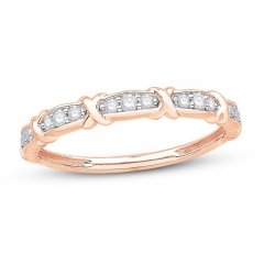 Diamond Anniversary Ring 1/10 ct tw 10K Rose Gold