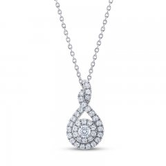 THE LEO Diamond Necklace 1/2 ct tw Round-cut 14K White Gold 19"