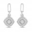 Diamond Earrings 3/8 ct tw Round-cut Sterling Silver