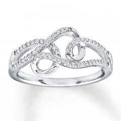 Diamond Ring 1/5 ct tw Round-cut 10K White Gold