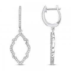 Diamond Earrings 1/3 ct tw Sterling Silver