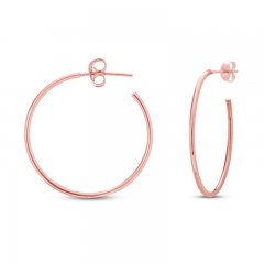 Hoop Earrings 14K Rose Gold 25mm