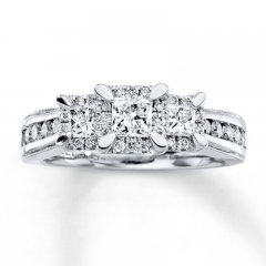 Previously Owned 3-Stone Ring 1 ct tw Diamonds 14K White Gold