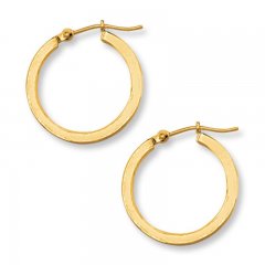 Hoop Earrings 14K Yellow Gold 20mm