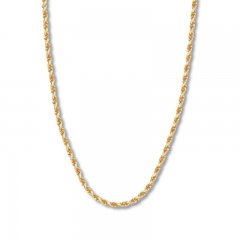 22" Textured Rope Chain 14K Yellow Gold Appx. 4.4mm