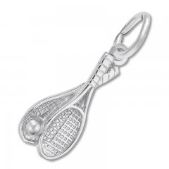 Tennis Racquet Charm Sterling Silver