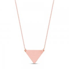 Triangle Necklace 14K Rose Gold 16" to 18" Adjustable