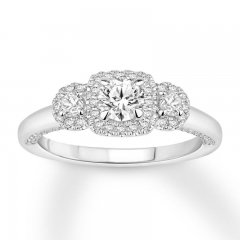 Diamond Engagement Ring 1 ct tw Round-cut 14K White Gold