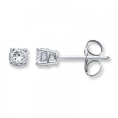 Diamond Earrings 1/4 ct tw Round-cut 14K White Gold