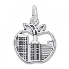 Big Apple Skyline Charm Sterling Silver