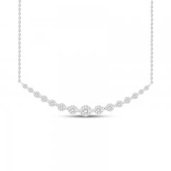 Diamond Fashion Necklace 1/4 ct tw Round-cut 10K White Gold 18"