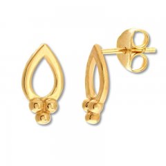 Teardrop Earrings 10K Yellow Gold