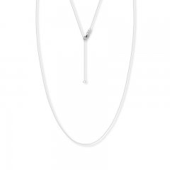 16" Adjustable Box Chain 14K White Gold Appx. .66mm