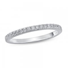 Diamond Wedding Band 1/4 ct tw Round-cut 14K White Gold