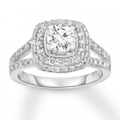 Diamond Engagement Ring 1-1/4 ct tw Round-cut 14K White Gold