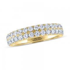 THE LEO Ideal Cut Diamond Anniversary Ring 1 ct tw 14K Yellow Gold