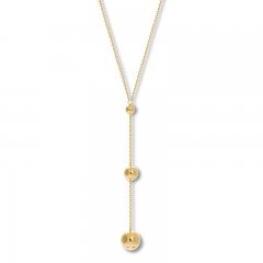 Sphere Lariat Necklace 14K Yellow Gold