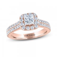 THE LEO Diamond Engagement Ring 1 ct tw Princess/Round 14K Rose Gold