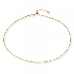 Crisscross Chain Adjustable Length 14K Yellow Gold