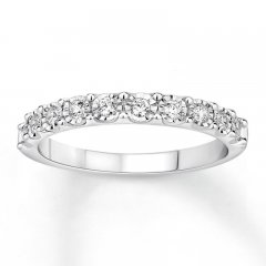 Diamond Wedding Band 1/4 ct tw 14K White Gold