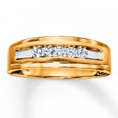 Previously Owned Men's Diamond Wedding Band 1/4 ct tw 10K Yellow Gold