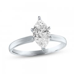 Diamond Solitaire Ring 1 carat Marquise 14K White Gold