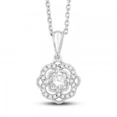 Neil Lane Diamond Necklace 1/3 ct tw Round-cut 14K White Gold 19"