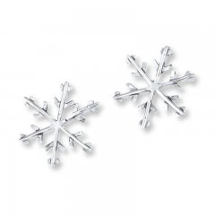 Snowflake Earrings Sterling Silver