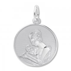 Mother & Baby Sterling Silver Charm