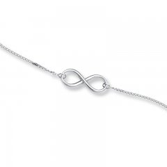 Infinity Bracelet 14K White Gold