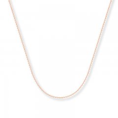 Cable Chain Necklace 14K Rose Gold 20" Length