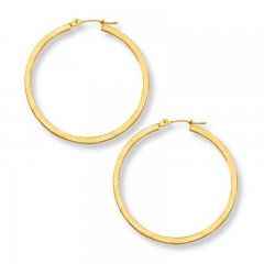 Hoop Earrings 14K Yellow Gold 40mm