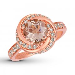 Le Vian Morganite Ring 7/8 ct tw Diamonds 14K Strawberry Gold