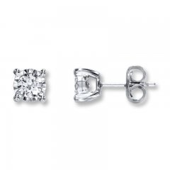 Radiant Reflections 1/2 ct tw Diamonds 10K White Gold Earrings