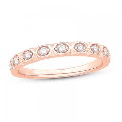 Diamond Anniversary Ring 1/5 ct tw Round-cut 14K Rose Gold