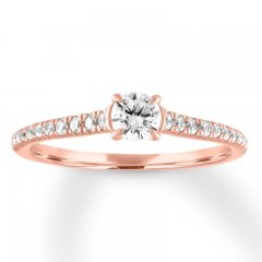 Diamond Engagement Ring 1/2 carat tw Round-cut 14K Rose Gold