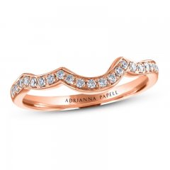 Adrianna Papell Diamond Wedding Band 1/6 ct tw Round-cut 14K Rose Gold