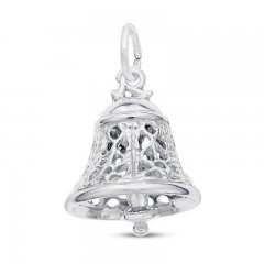 Filigree Bell Charm Sterling Silver