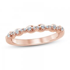 Diamond Wedding Band 1/8 ct tw Round-cut 14K Rose Gold