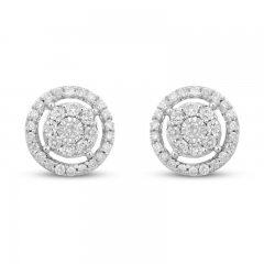 Diamond Stud Earrings 1/2 ct tw 10K White Gold