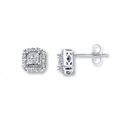 Previously Owned Diamond Earrings 1/4 ct tw 10K White Gold