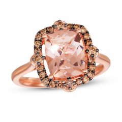 Le Vian Morganite Ring 1/3 ct tw Diamonds 14K Strawberry Gold