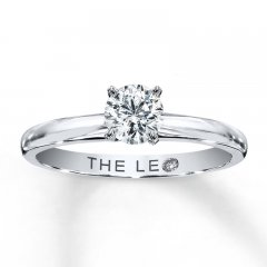 Leo Diamond Artisan Ring 1/2 Carat Diamond 14K White Gold