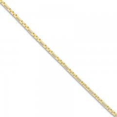 Men's Open Box Chain Necklace 10K Yellow Gold 22"