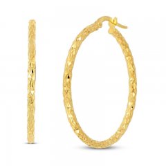 Hoop Earrings 14K Yellow Gold 30mm