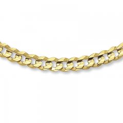 Curb Link Chain 10K Yellow Gold 22" Length