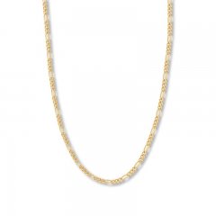 24" Figaro Chain Necklace 14K Yellow Gold Appx. 3.9mm