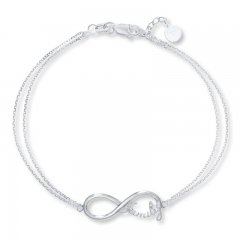 Infinity Family Sterling Silver Bracelet